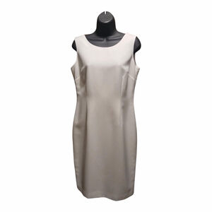 Women’s 9&Co White Sheath Dress Size 6 Career Minimalist JC524